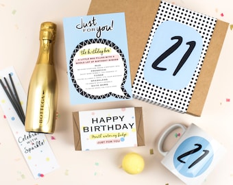 Birthday In A Box - 21st Birthday Gifts - 21st Birthday - 21st - 21st Gift - Birthday Gift - Hamper - Birthday - For Her - Gift For Women
