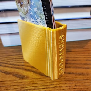 3D Printed Book Shaped Bookmark Holder, Keep Your Place in Style