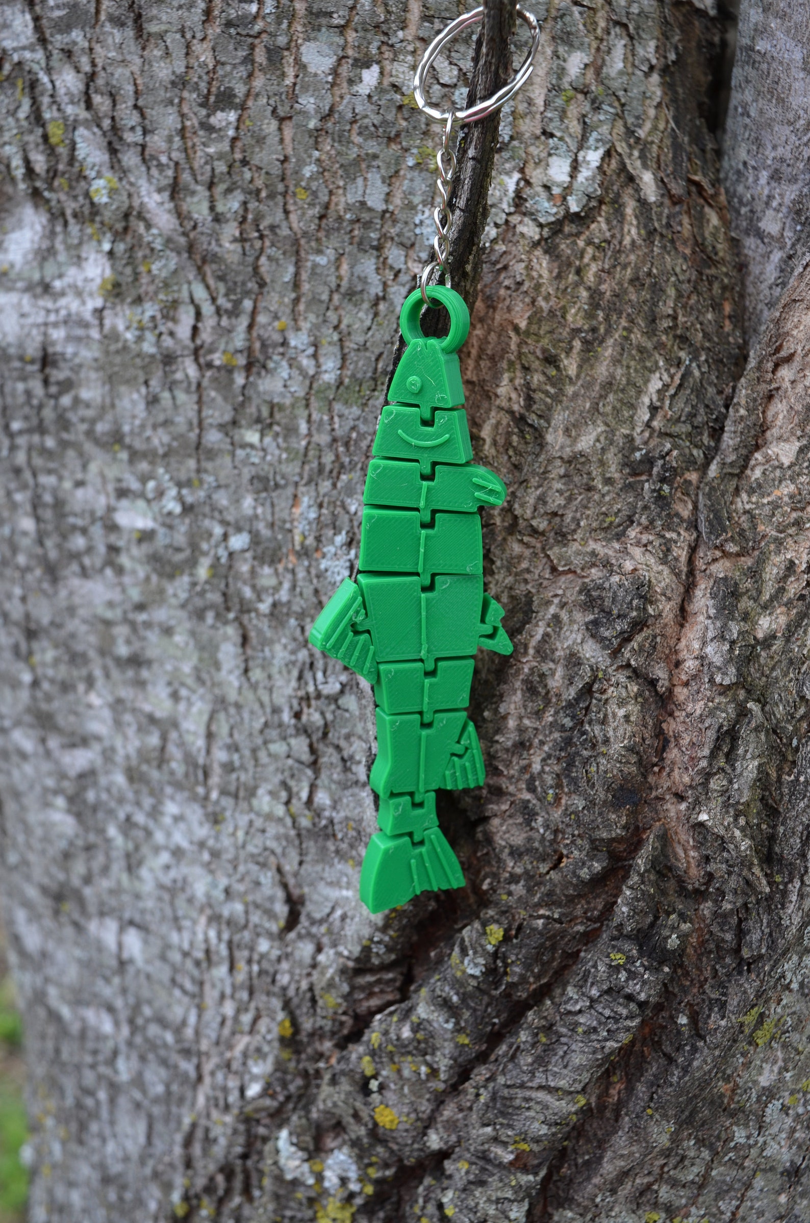 3d Printed Articulated Fish Keychain Etsy