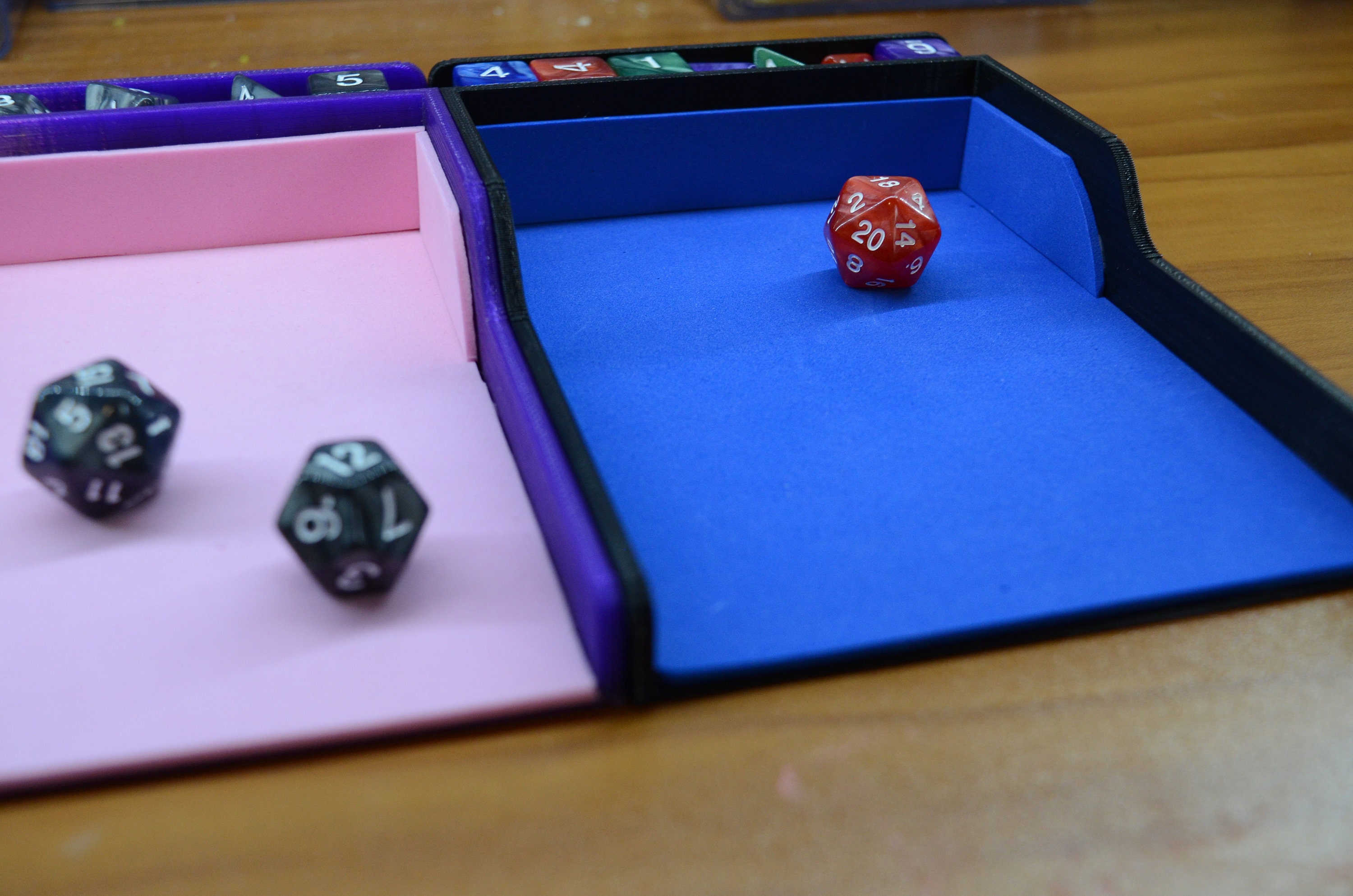3d Printed Dice Tray with Dice Holder Foam Cushion Etsy