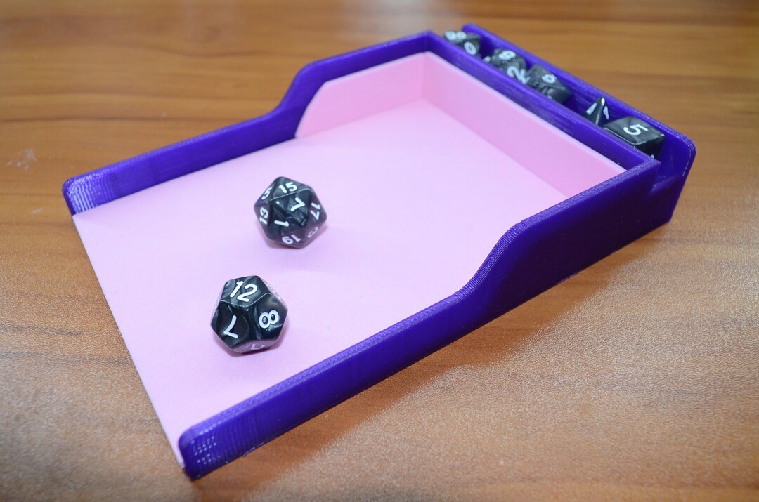 3d Printed Dice Tray With Dice Holder, Foam Cushion - Etsy