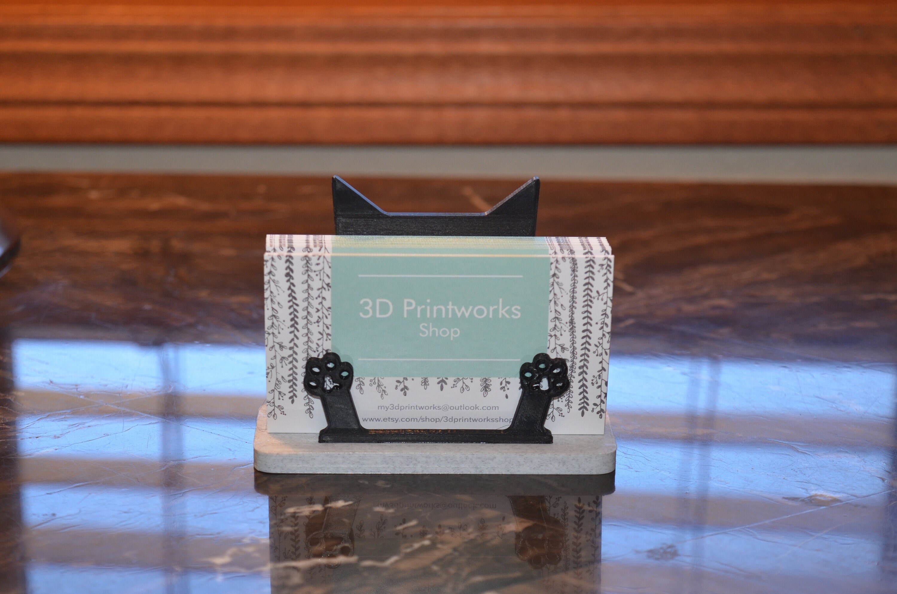 3d Printed Cat Business Card Holder