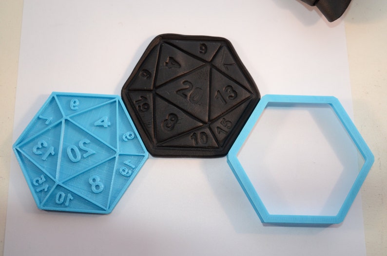 3d Printed D20 Cookie Cutter Dishwasher Safe Etsy