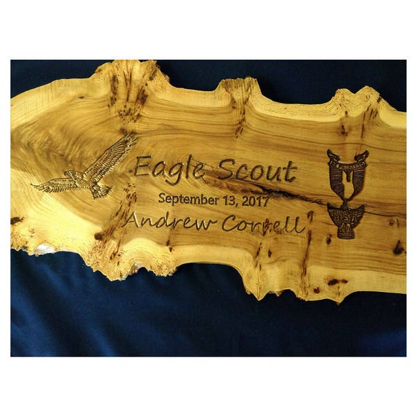 Wooden Eagle Scout Guest Book or Plaque