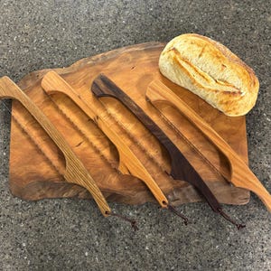 Bread Knife, Fiddle Knife, Bow Bread Knife, Cheese Knife, Stainless Steel Blade, Bow Knife, Fiddle Bread Knife, Left handed or Right handed