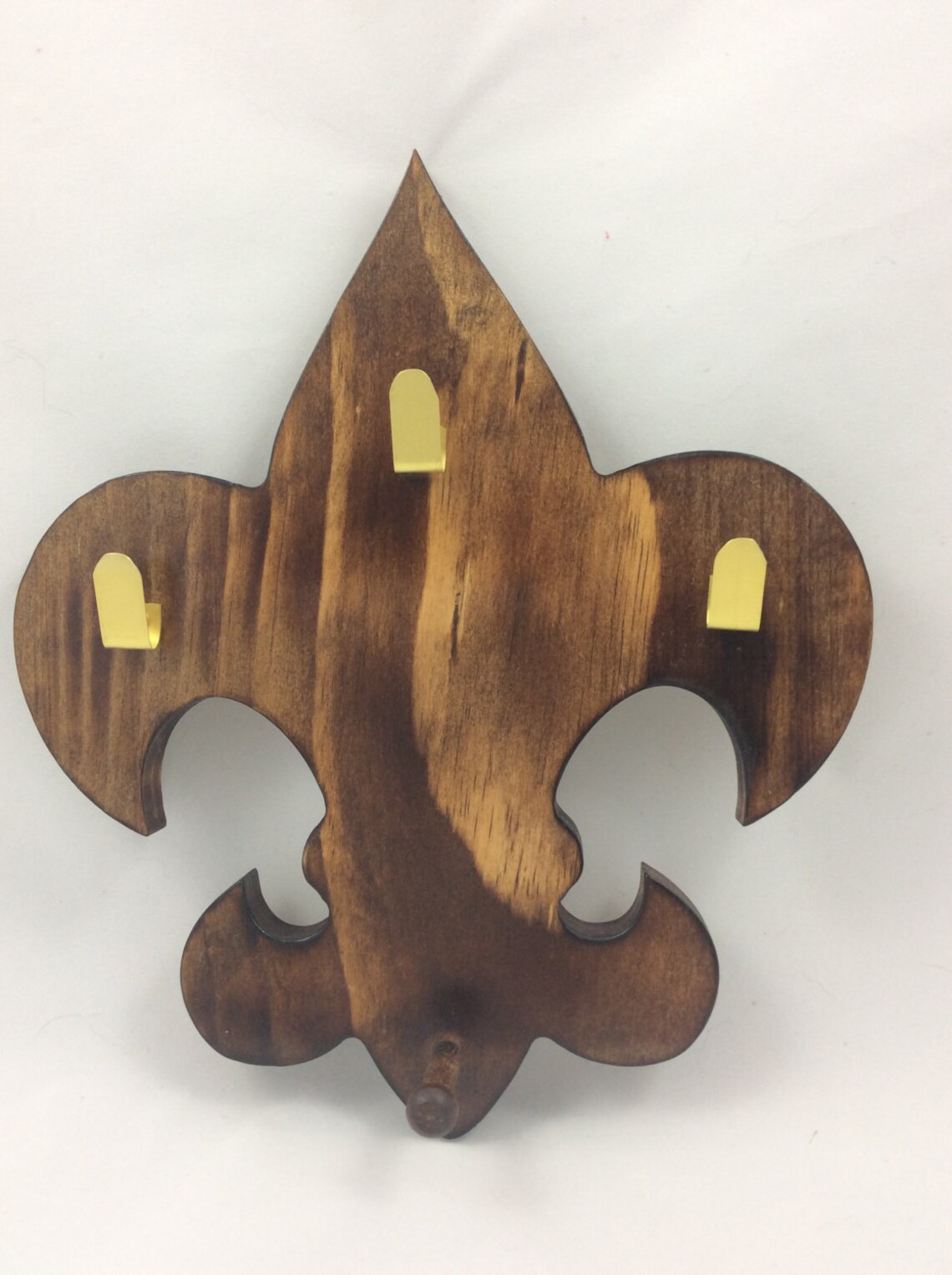 Neckerchief Slide Display and Boy Scout Shirt Hanger Holder With Brass