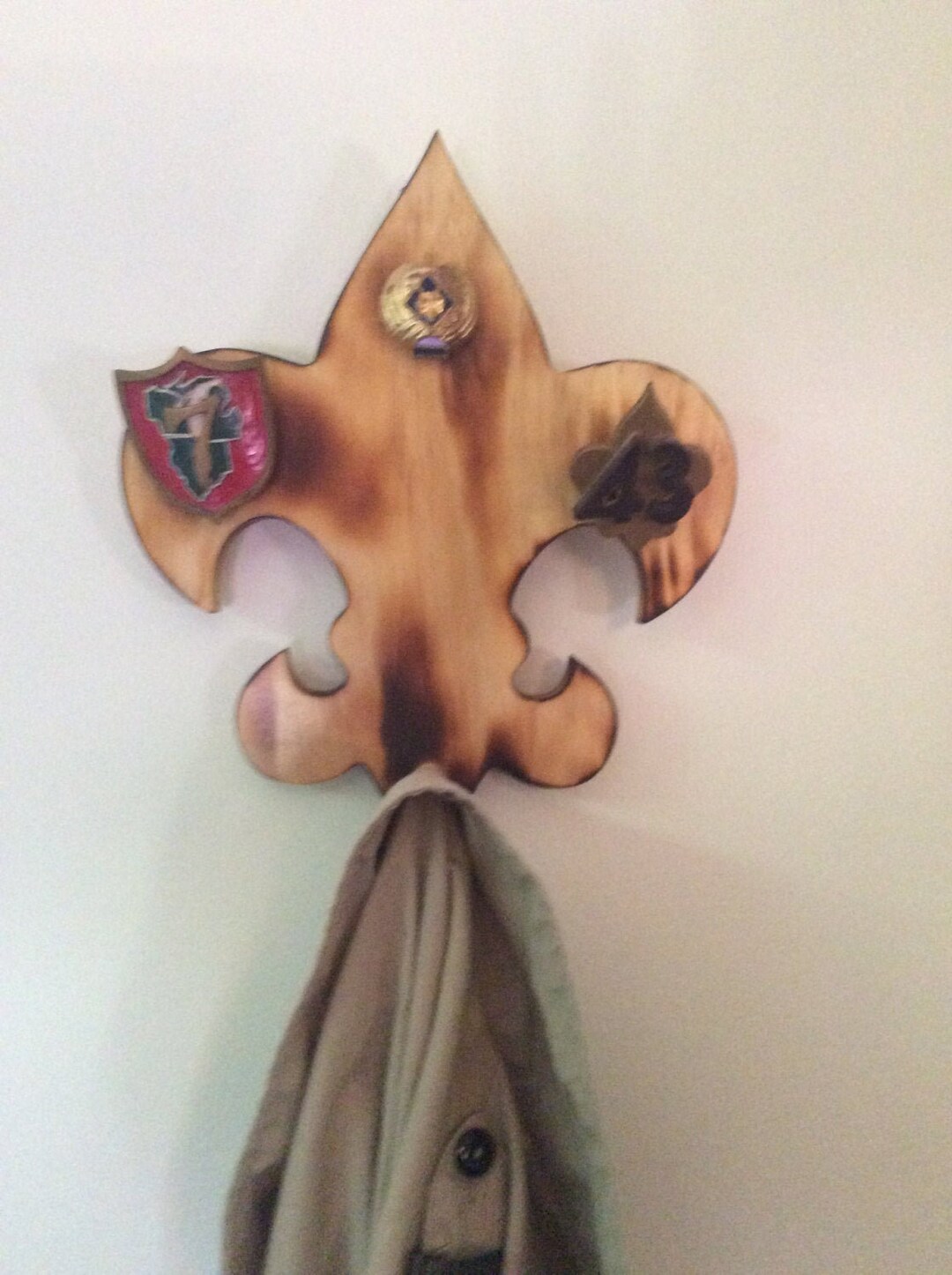 Fleur De Lis Neckerchief Slide and Boy Scout Shirt Hanger Etsy