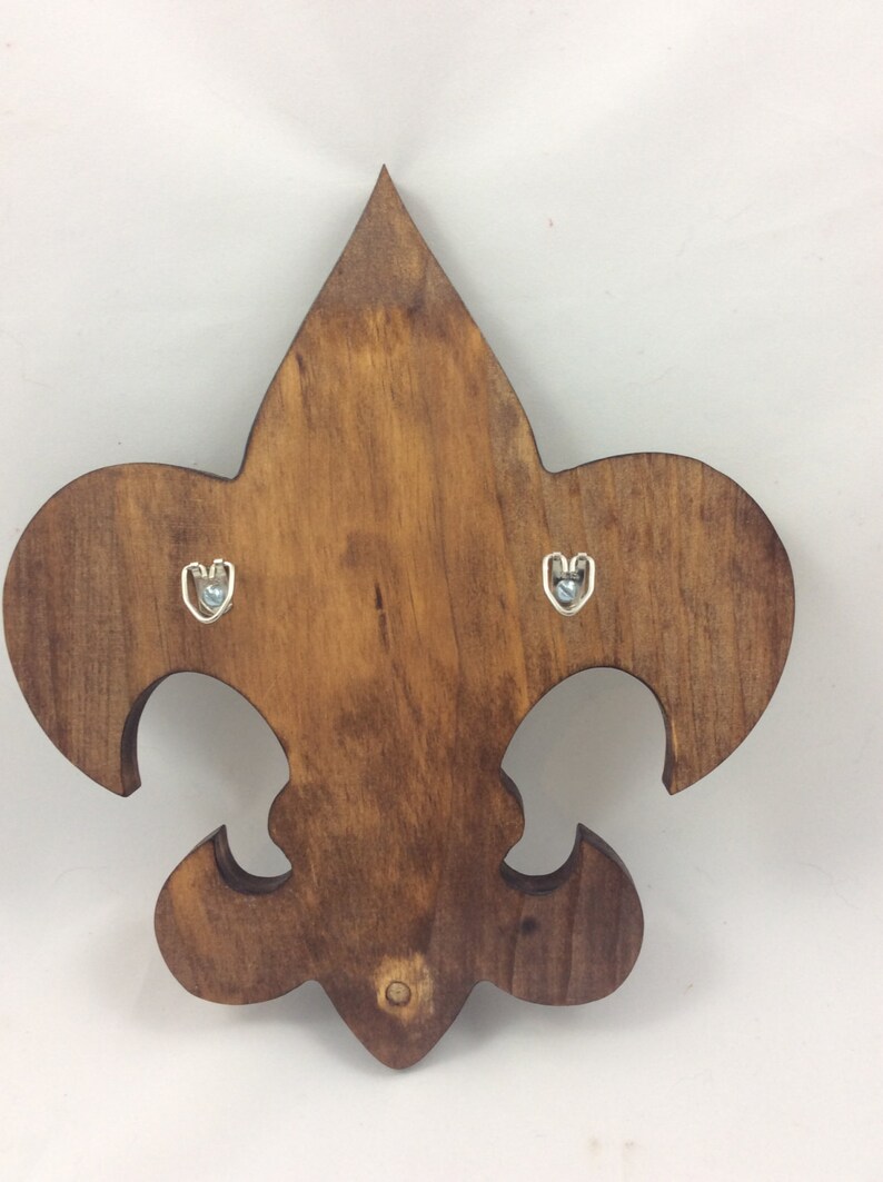 Neckerchief Slide Display and Boy Scout Shirt Hanger Holder With Brass