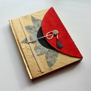 Handmade Journal | Lokta Paper Notebook | Handpainted Journal | Unique Notebook | Perfect Thanksgiving Gift - Sunshine