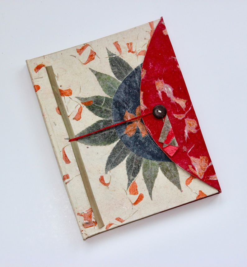 Handmade Journal Lokta Paper Notebook Handmade Paper from The Himalayas Unique Notebook Perfect Thanksgiving Gift Sunshine image 1