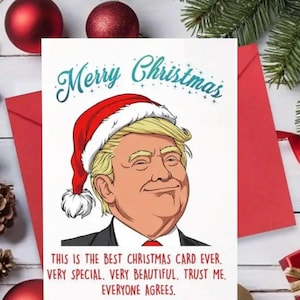 Best Christmas Card | Trump Christmas Card | Holiday Greeting Card | Funny Card