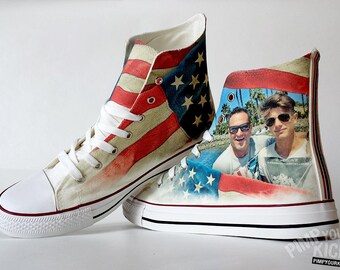 converse usa flag