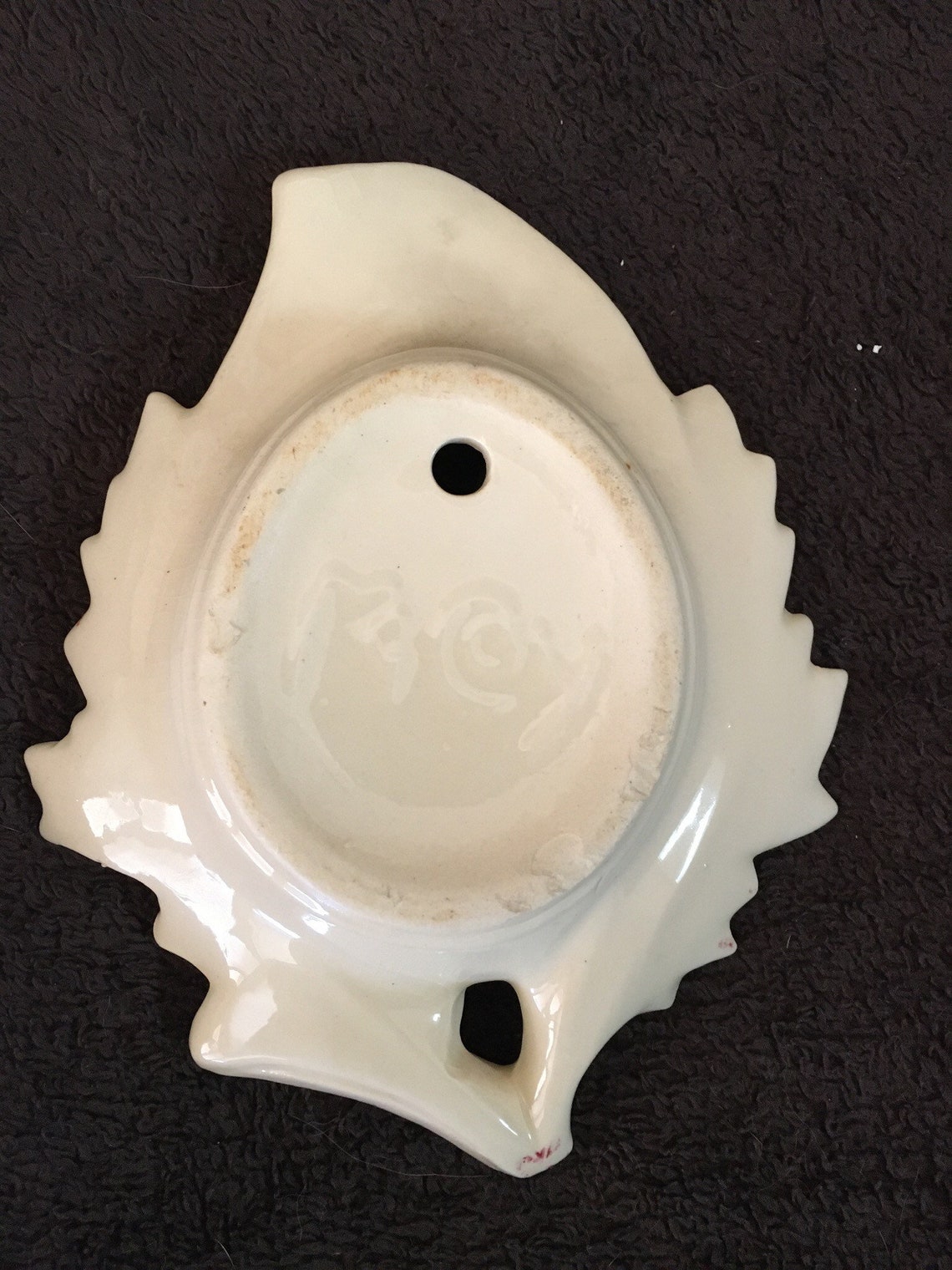 Mccoy Leaf Wall Pocket in Rose and Cream Color Etsy