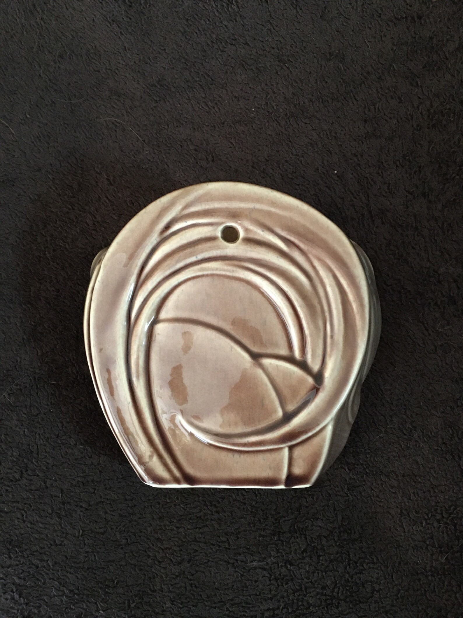 McCoy Rustic Flower Wall Pocket with Test Glaze Rare Etsy