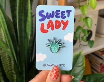 Sweet Lady Liberty Enamel Pin
