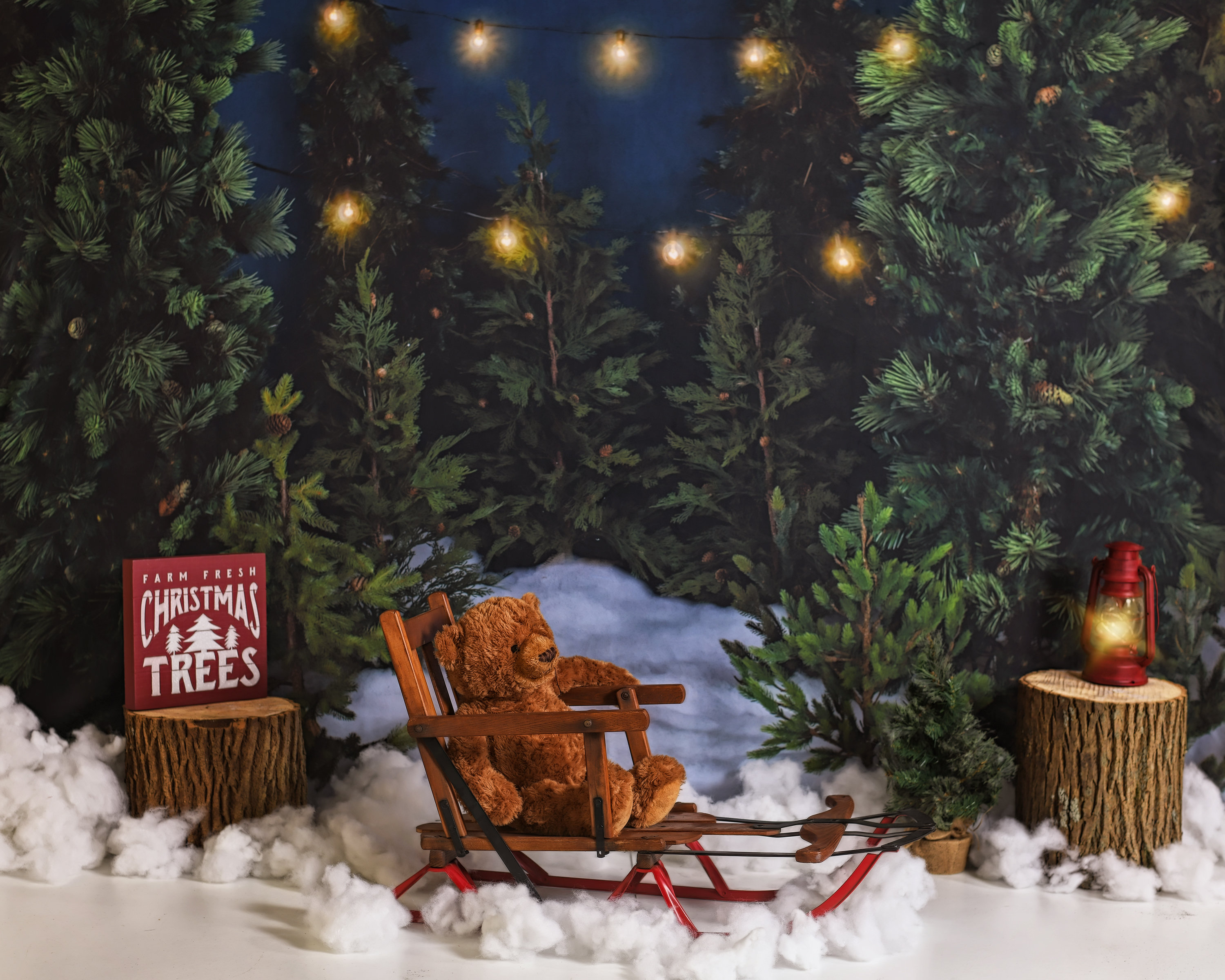 Christmas Tree Farm Sled Digital Background Backdrop for Photogrpahy Etsy Canada