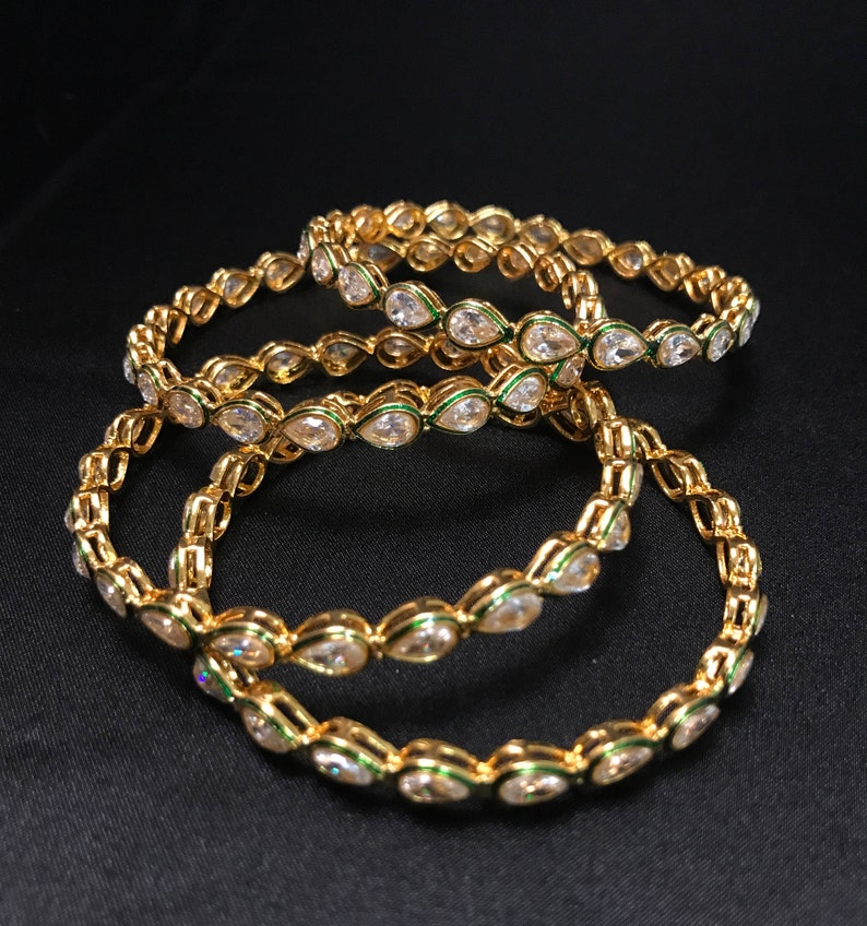 Indian Bangles South Indian Bangles Indian Bracelets Bridal Kundan Bangles Indian Jewelry South Indian Jewelry Kundan Jewelry