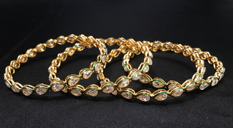 Indian Bangles South Indian Bangles Indian Bracelets Bridal Kundan Bangles Indian Jewelry South Indian Jewelry Kundan Jewelry
