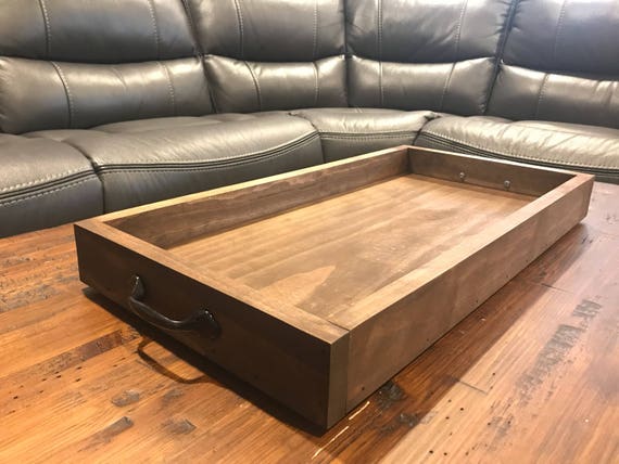 Dark Walnut Stained Wooden Serving Tray Coffee Table - Dark Wood Coffee Table Tray Dark Walnut Stained Wooden Serving Tray Coffee Table - Dark Wood Coffee Table Tray