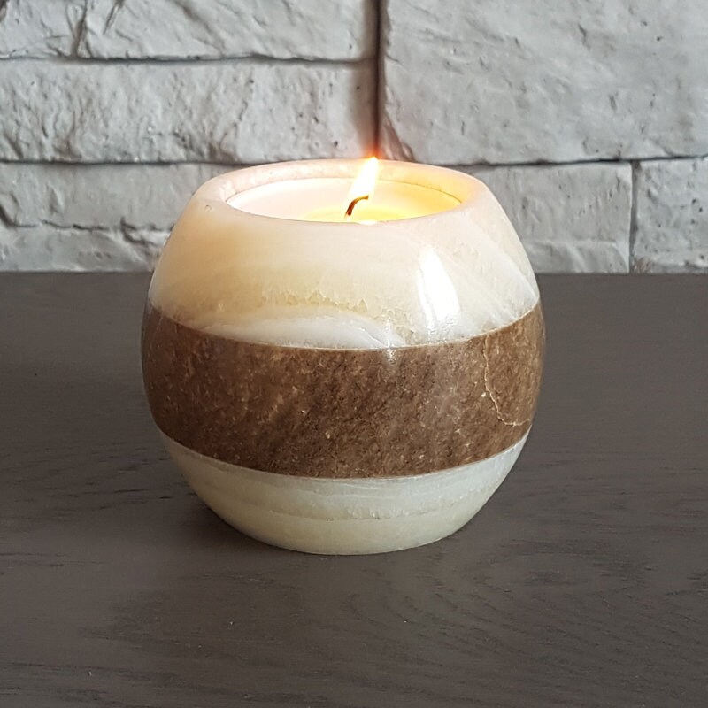 Porte-Bougie Otontli Beige