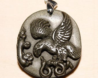 Golden Obsidian Pendant