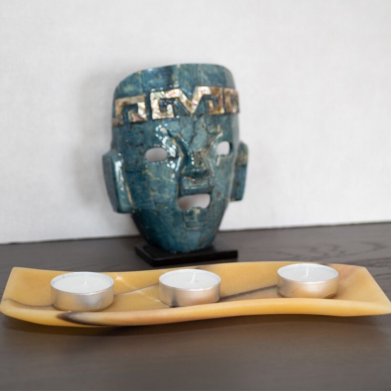 Plateau Ondulé en Onyx Orange