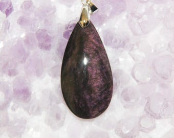 Pendentif Obsidienne 55 Carats Cabochon - Pierre Naturelle Du Mexique - Neuf Avec étiquettes