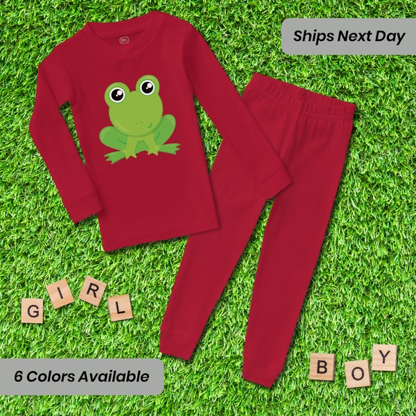 Kids Pajama Matching Set Frog Funny Reptiles Unisex Toddler Girls & Boys Gift for Kids Funny Baby Pjs
