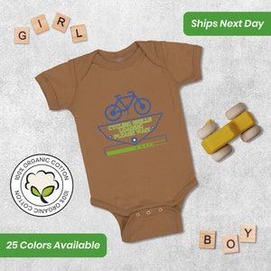 Baby Bodysuit Funny Baby Shower Favors Cycling Skills Loading... Please Wait Bicycle Cycling Cycling
