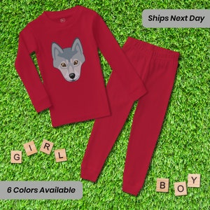 Wolf Pajamas for Kids Etsy