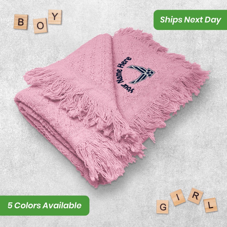 Baby Personalized Blankets Air Force Emblem Embroidery Custom Baby