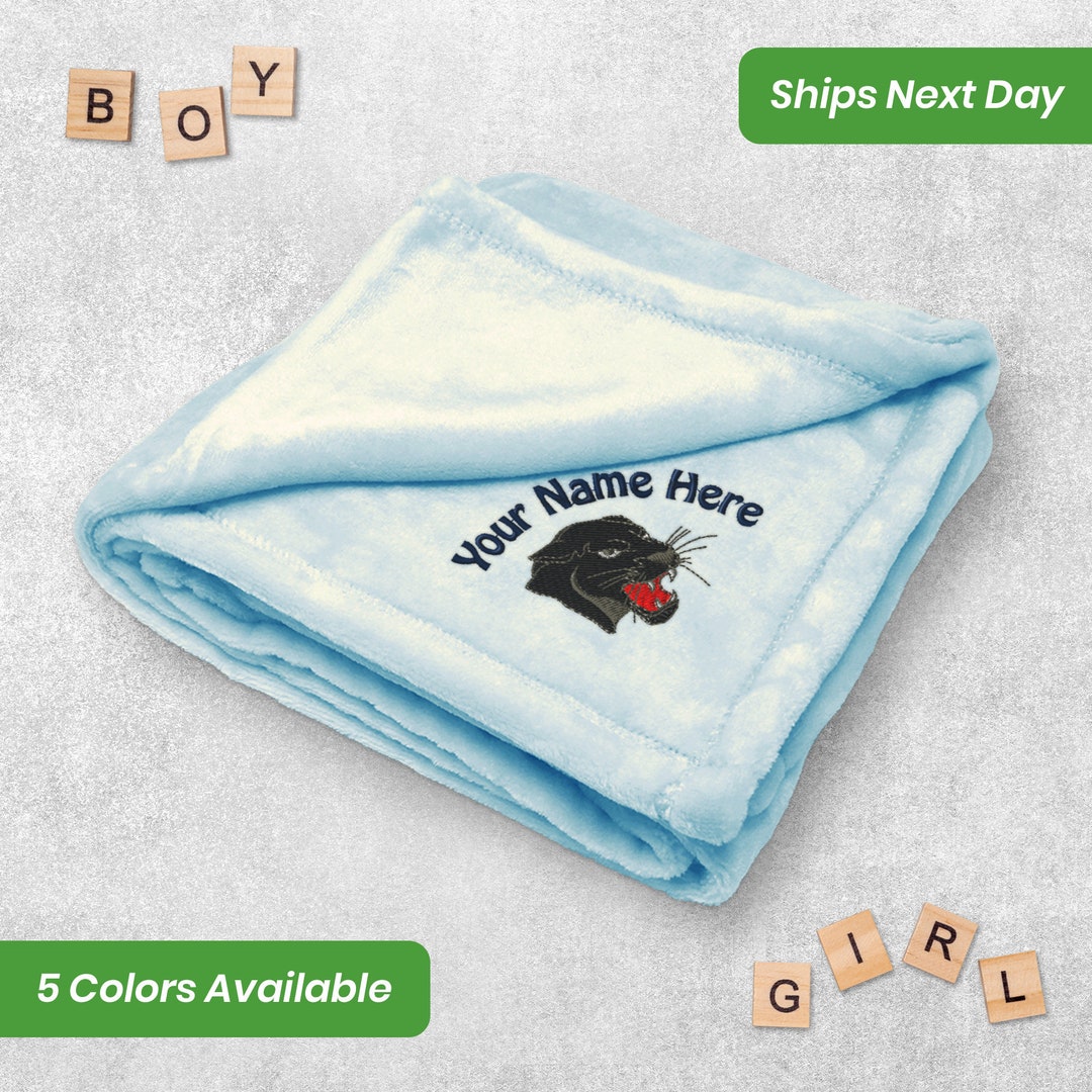 Baby Personalized Blankets Black Panther Face Wild Animals Etsy