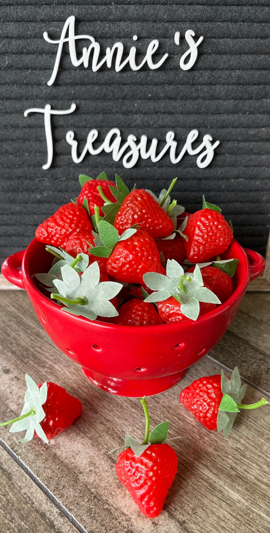 Fake Strawberries Fake Fruit Strawberry Decor Strawberry Props