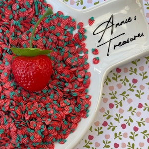 Fake Strawberry sprinkles | fake 5mm fruit sprinkles | fake sprinkles