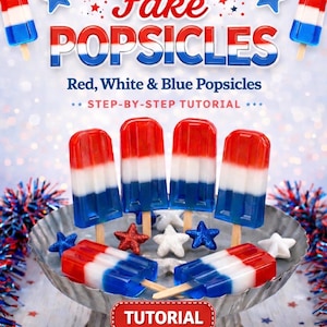 Learn to make fake popsicles | popsicle tutorial | DIY Fake Bake lollipops | DIY Red White Blue popsicle