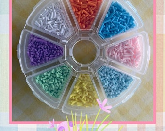 fake sprinkle wheel | fake pastel sprinkles | fake easter sprinkles |