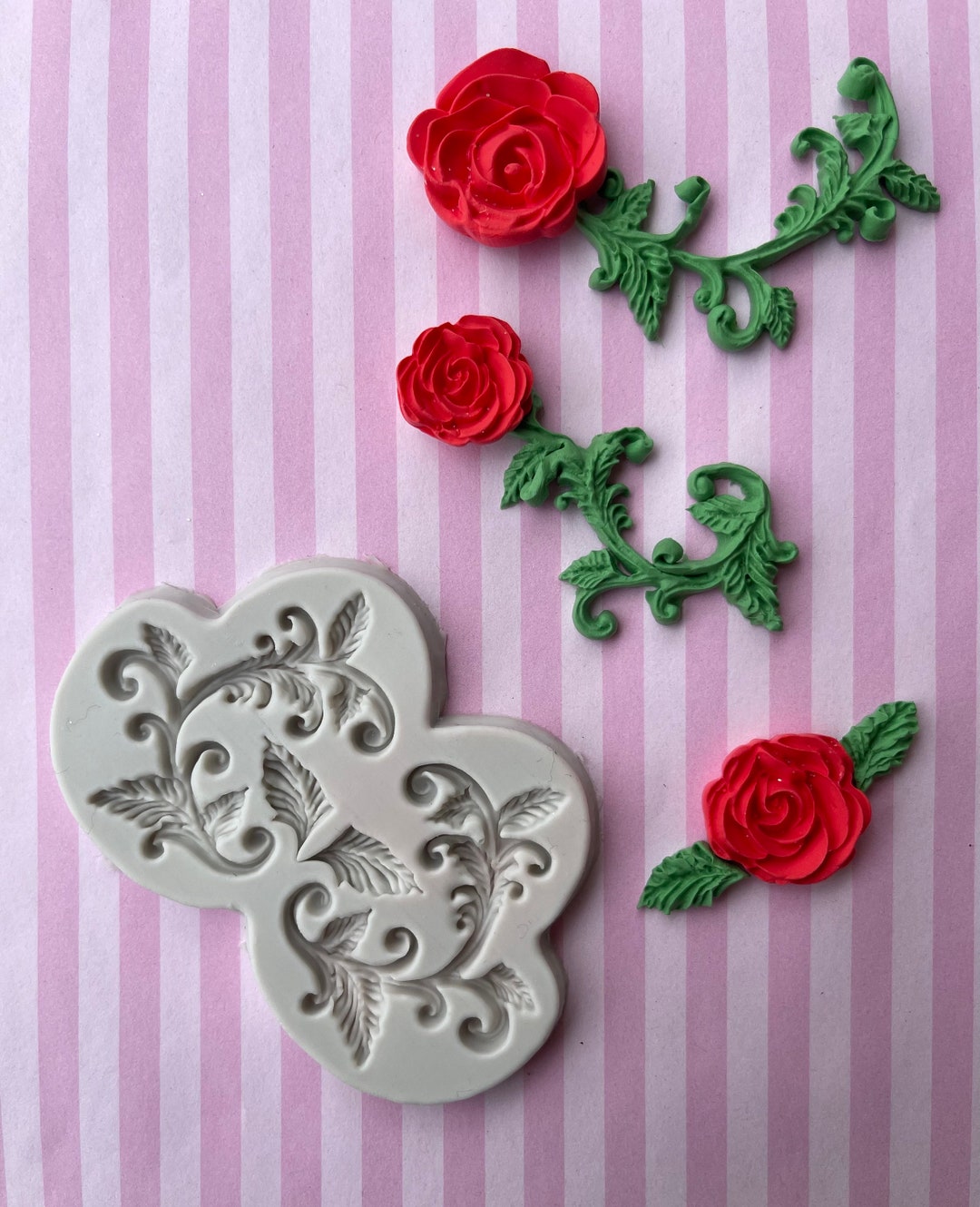 Leaf Vine Silicone Mold Leaf Mold for Clay Vine Mold for Flowers Etsy