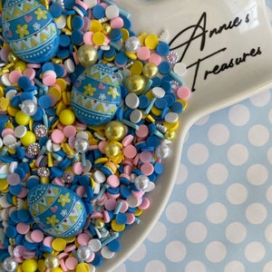 Fake Easter chick sprinkles| E11 clay easter sprinkles | fake carrot  sprinkles