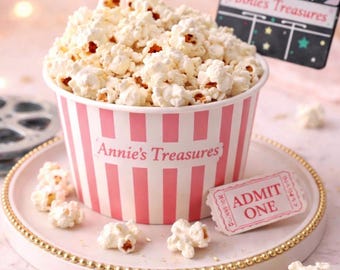Fake popcorn  | realistic popcorn | movie room prop | resin popcorn | home staging props | photo props | popcorn simulation | party props