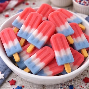 Patriotic Popsicle Cabochons (1.5”) | Fake Bake Supplies | 4th of July Cabochons | Americana Dessert Cabochons | Memorial Day Crafts