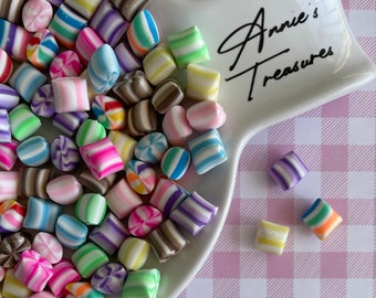 fake square butter mints | fake baking supplies | polymer clay candy mints | pretend  candy