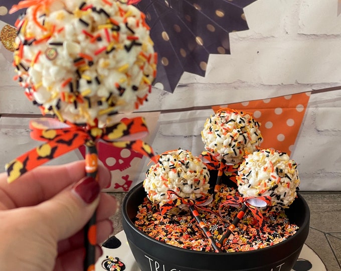 Fake Popcorn Ball for Halloween Realistic Popcorn Ball Etsy