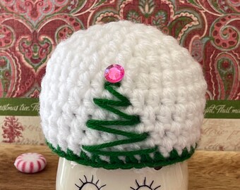 Christmas hat marshmallow hat | christmas tiered stand decor | rae dunn mug decor | crochet marshmallow hats | Santa hat  marshmallow mug