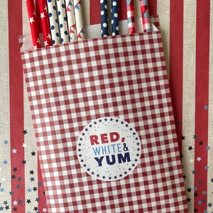 Patriotic  paper drinking straws |Summer  paper straws | flag straws | star straws | 4th July straws