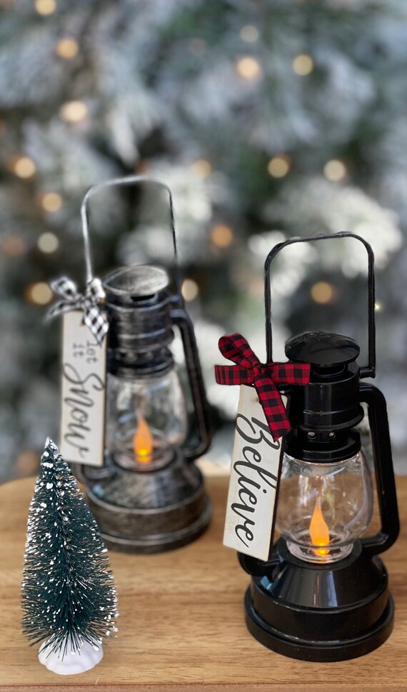 Small Battery Operated Christmas Lantern Christmas Decor - Etsy