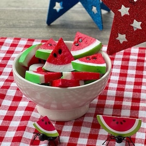 Fake watermelon slices |watermelon decor |watermelon fruit |summer fake fruit |fake watermelon for props