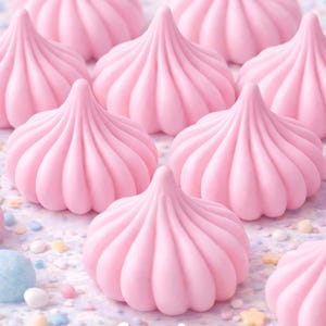 Pink  Meringue Kiss Cabochons | Fake Bake Supplies | Realistic Meringue Cabochons | Dessert Cabochons| Decoden | Faux Dessert embellishmen