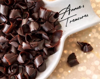fake chocolate shavings | realistic chocolate pieces | fake bake chocolate pieces