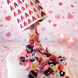 Fake Valentine Gravity Cake Tutorial | Pour Cake fake bake tutorial | Learn how to make a fake pour cake
