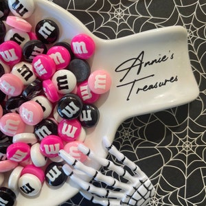 fake Halloween pink glam candy | M&M faux candy cabochons | fake bake supplies |fake bake toppings | Halloween candy props |fake candy|